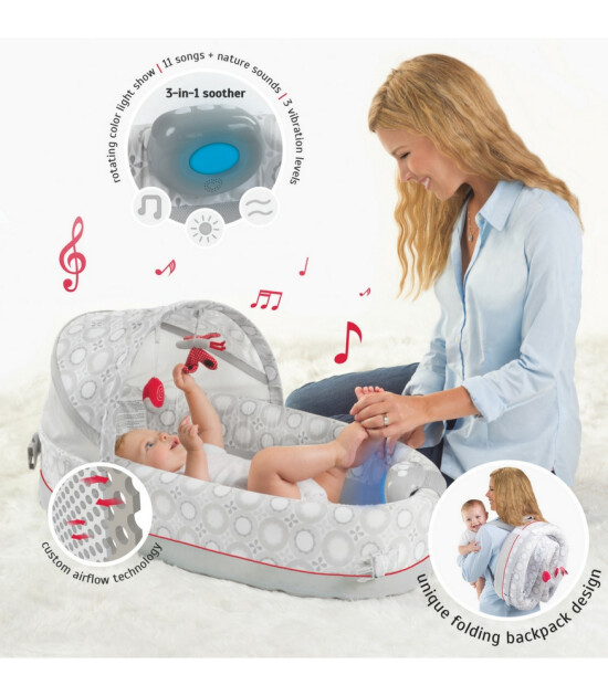 LulyBoo Taşınabilir Bebek Yatağı Işıklı ve Müzikli
