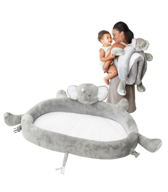 LulyZoo Taşınabilir Bebek Yatağı ve Oyun Minderi (Fil)