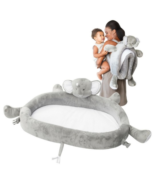 LulyZoo Taşınabilir Bebek Yatağı ve Oyun Minderi (Fil