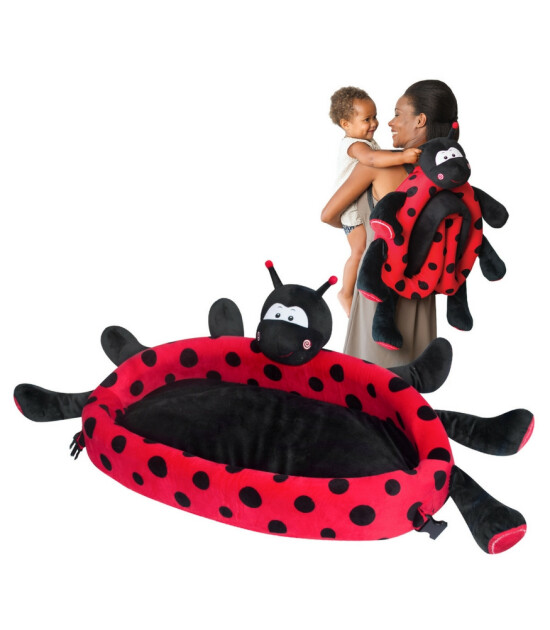 LulyZoo Taşınabilir Bebek Yatağı ve Oyun Minderi (Uğur Böceği)