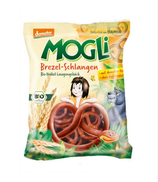 Mogli Organik Tuzlu Simit Kraker / Kavuzlu Buğday Unu (50 gr)