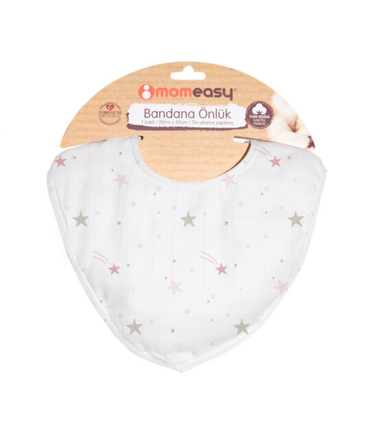 Momeasy M&uuml;slin Bandana &Ouml;nl&uuml;k // Pembe Yıldız