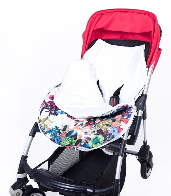 Moms Cotton Cold Winter Bebek Araba Minderi Flower