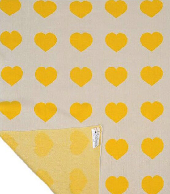 Moms Cotton Triko Battaniye (Yellow Heart)