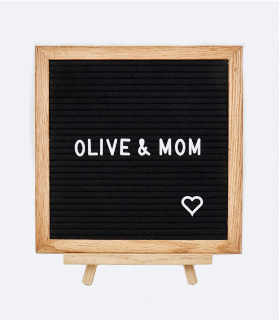 Olive & Mom Letter Board - Harfli Ahşap Yazı Panosu