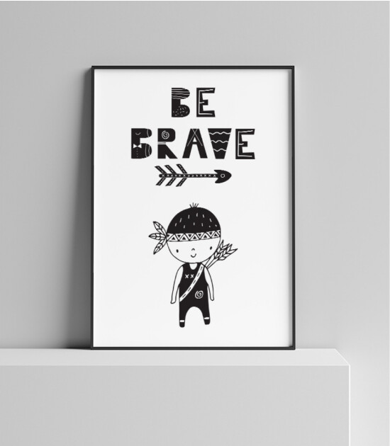 Olive & Mom Poster - Be Brave