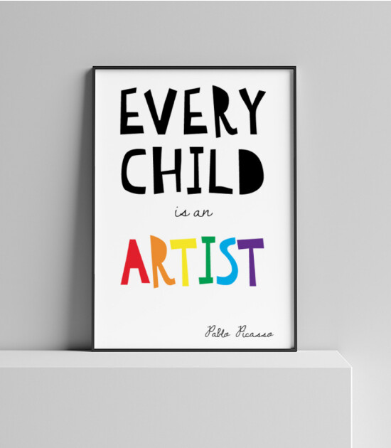 Olive & Mom Poster - Every Child Is An Artist