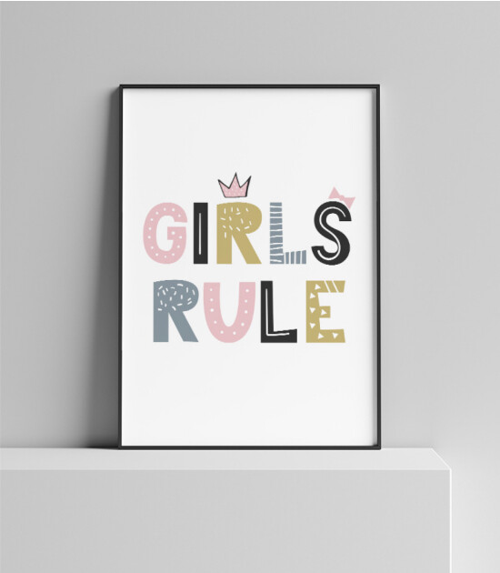 Olive & Mom Poster - Girls Rules