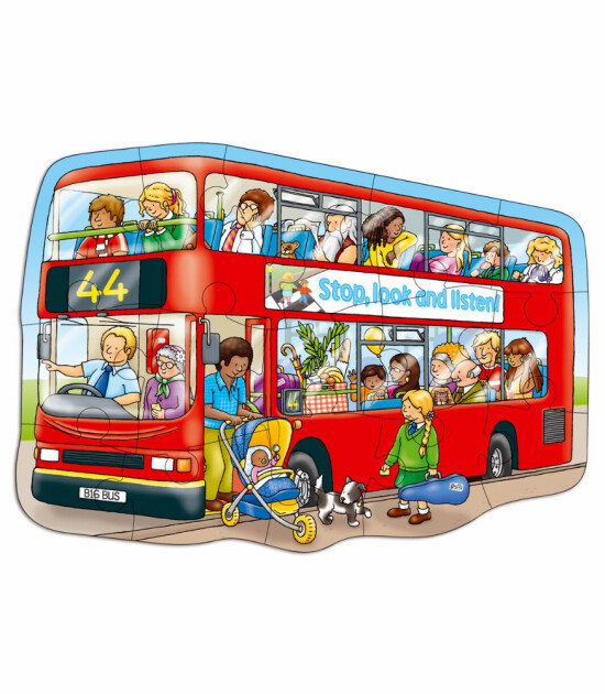Orchard Toys Puzzle // Big Red Bus (15 Parça)