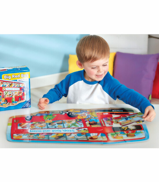 Orchard Toys Puzzle // Big Red Bus (15 Parça)