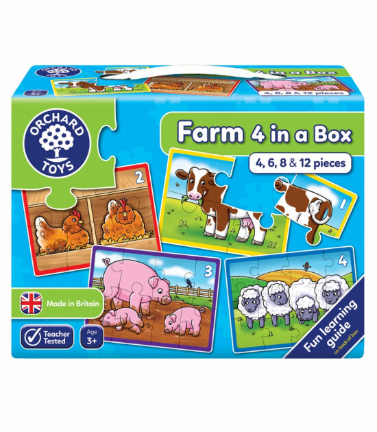 Orchard Toys Çiftlik 4 Puzzle Bir Arada