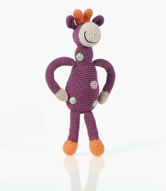 Pebble Organik Oyuncak Z&uuml;rafa (Mor)