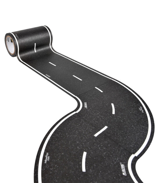 PlayTape Klasik Yol Serisi Keskin Viraj Yol Bandı - Siyah (4in)