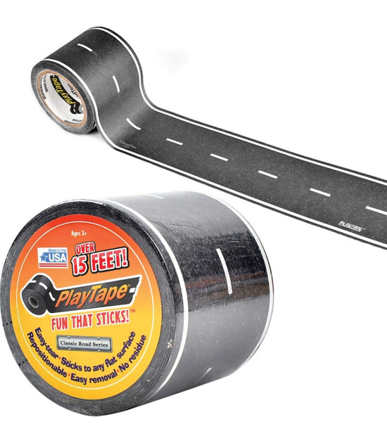 PlayTape Klasik Yol Serisi Yol Bandı - Siyah (15ftx2in)
