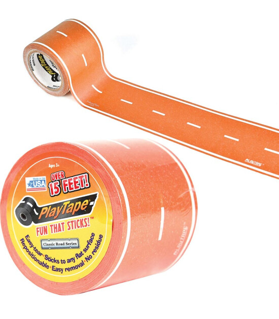 PlayTape Klasik Yol Serisi Yol Bandı - Turuncu (15ftx2in)