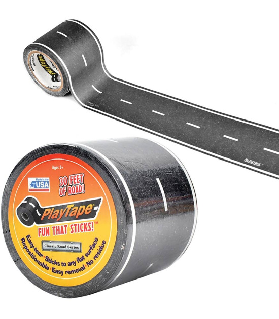 PlayTape Klasik Yol Serisi Yol Bandı - Siyah (30ftx2in)
