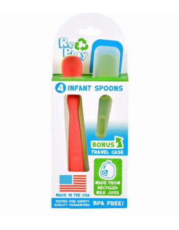 Re-Play Kutulu Bebek Kaşık Seti // Yeşil-Kırmızı-Sarı-Mavi