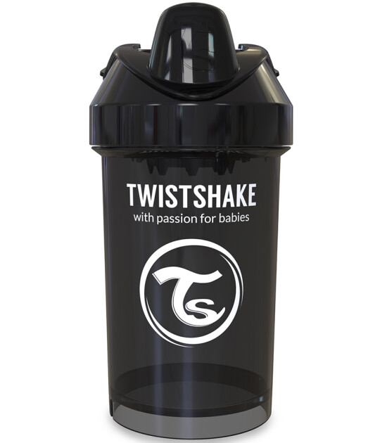 TwistShake Crawler Cup Damlatmaz Suluk Siyah (300 ml)