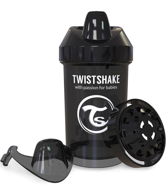 TwistShake Crawler Cup Damlatmaz Suluk Siyah (300 ml)