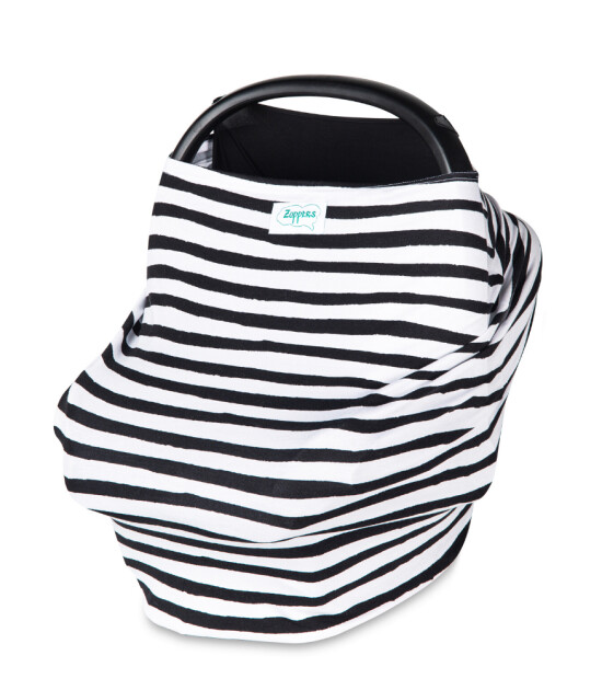 Zuppers Fonksiyonel Puset ve Emzirme &Ouml;rt&uuml;s&uuml; - Siyah Beyaz