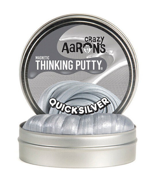 Crazy Aaron's Thinking Putty Super Manyetik Quicksilver (Maxi-90 gr)