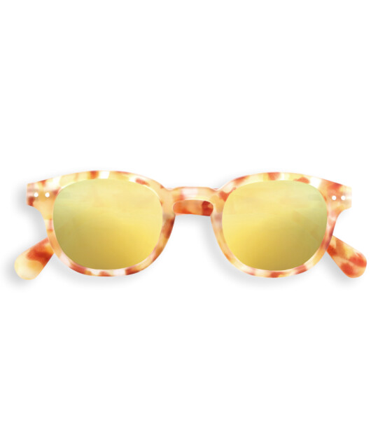 izipizi Çocuk Güneş Gözlüğü Junior Sun #C // Yellow Tortoise Mirror
