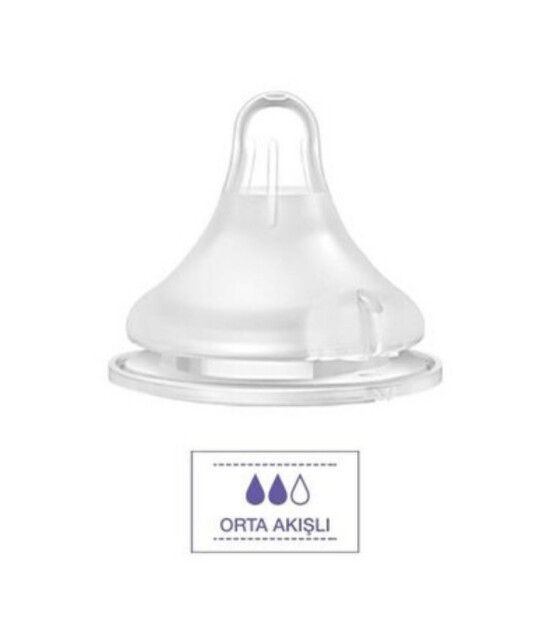 Lansinoh Natural Wave Biberon Emziği // Orta Akışlı