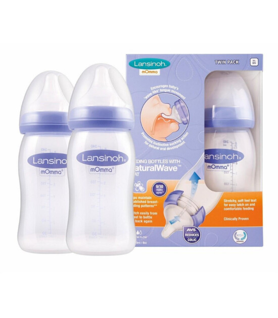 Lansinoh Natural Wave Biberon Seti 240 ml x 2
