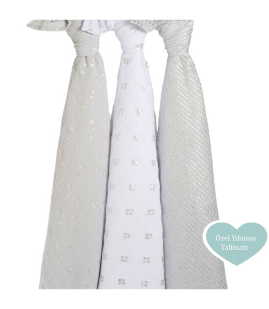 aden + anais 3'lü Müslin Örtü Seti (Metallic Charm)