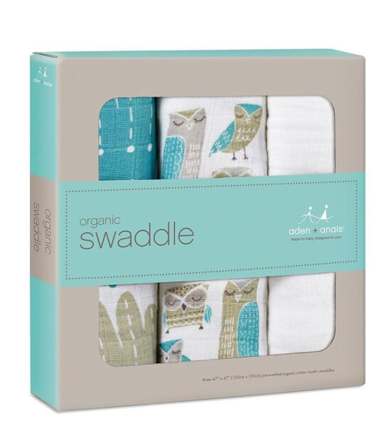 aden + anais 3'l&uuml; Organik M&uuml;slin &Ouml;rt&uuml; Seti (Wise Guys)