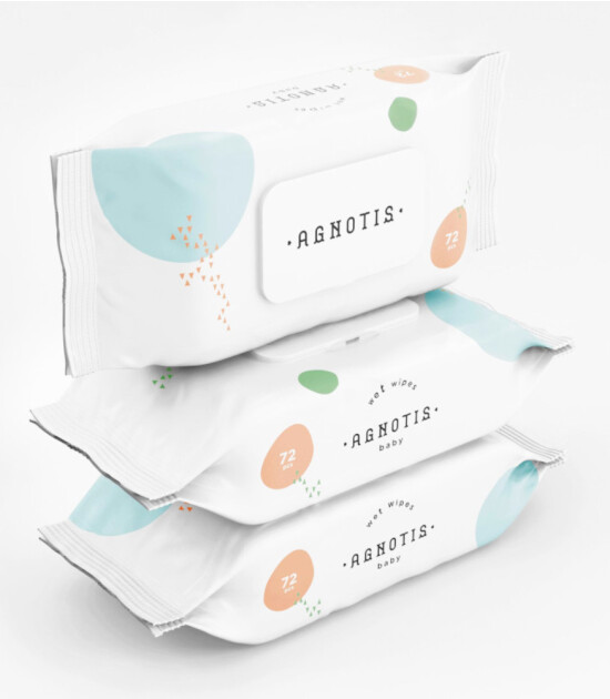 Agnotis Baby Wipes - Islak Mendil (70 Adet * 3 Paket)