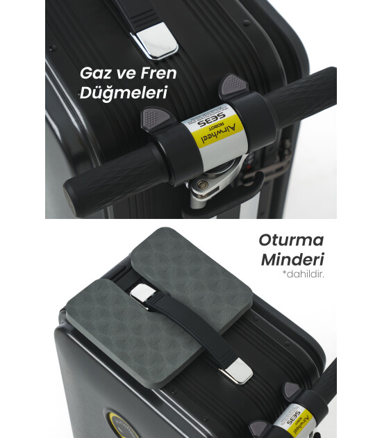 Airwheel SE3S Elektrikli Binilebilir Scooter Valiz // Siyah