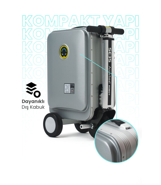 Airwheel SE3S Elektrikli Binilebilir Scooter Valiz // Gri
