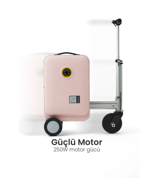 Airwheel SE3S Elektrikli Binilebilir Scooter Valiz // Pembe