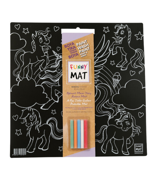 Funny Mat Black (Tebeşirli) // Unicorn
