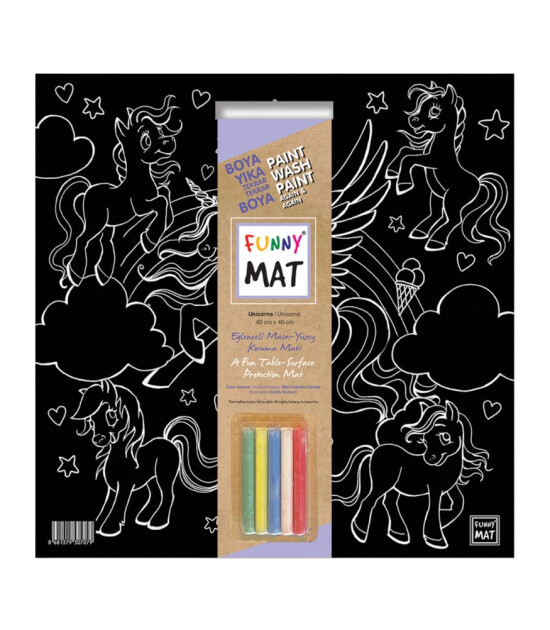 Funny Mat Black (Tebeşirli) // Unicorn