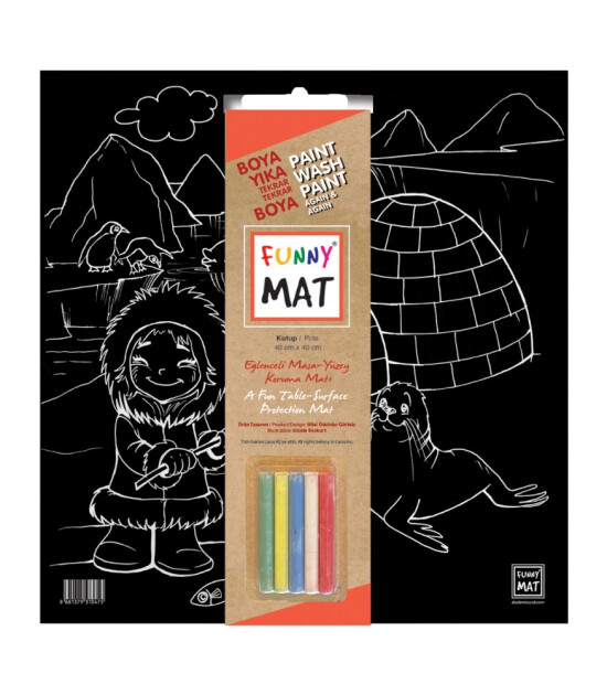 Funny Mat Black (Tebeşirli) // Kutup
