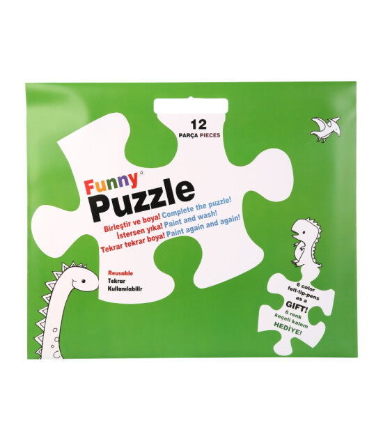 Funny Mat Washable Puzzle //  Dinozor Çağı