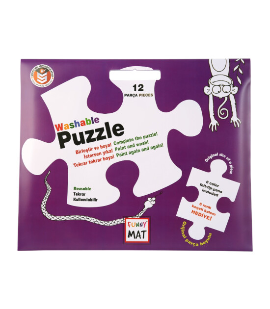 Funny Mat Washable Puzzle //  Sevimli Dostlar