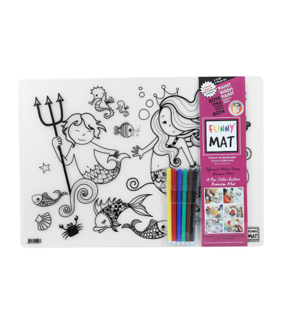 Funny Mat Set // Unicorn & Deniz Kızı (6 Kalem)