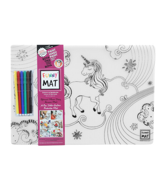 Funny Mat Set // Unicorn & Deniz Kızı (6 Kalem)