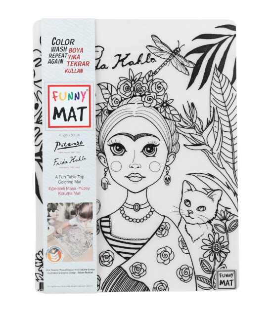Funny Mat Set // Pablo Picasso & Frida Kahlo  (6 Kalem)