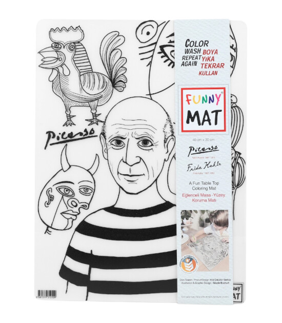 Funny Mat Set // Pablo Picasso & Frida Kahlo  (6 Kalem)