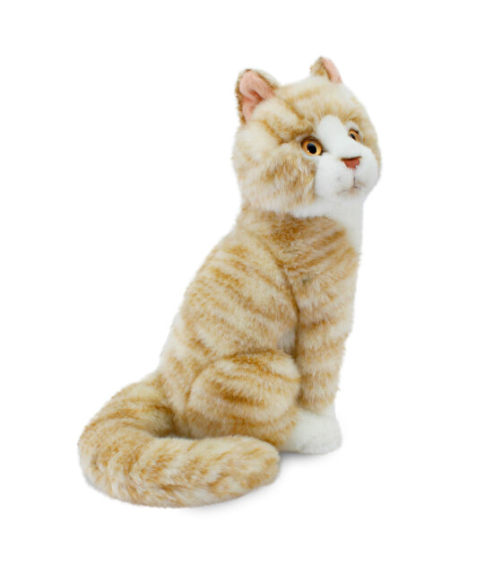 Animals Of The World Peluş Oturan Bej Kedi (22 cm)