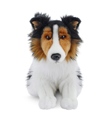 Animals Of The World Peluş Oturan &Ccedil;oban K&ouml;peği (28 cm)