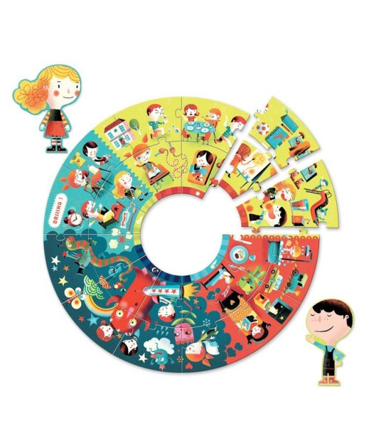 Djeco Giant Puzzle // As The Day Goes By (24 Parça)