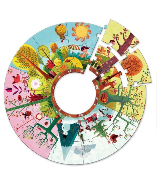 Djeco Giant Puzzle // Circle Of The Seasons (24 Parça)