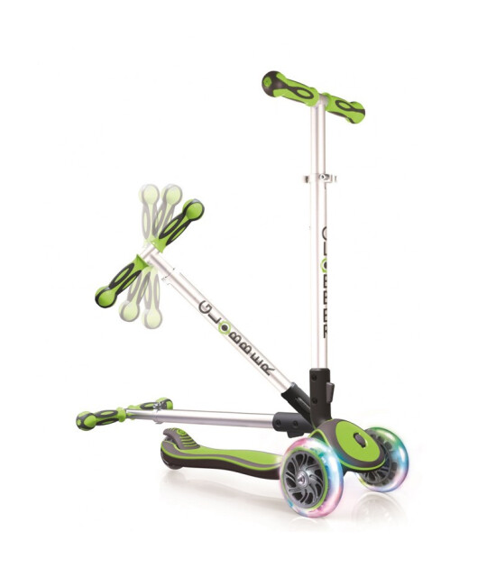 Globber Elite Işıklı ve Katlanabilir Scooter // Yeşil-kb