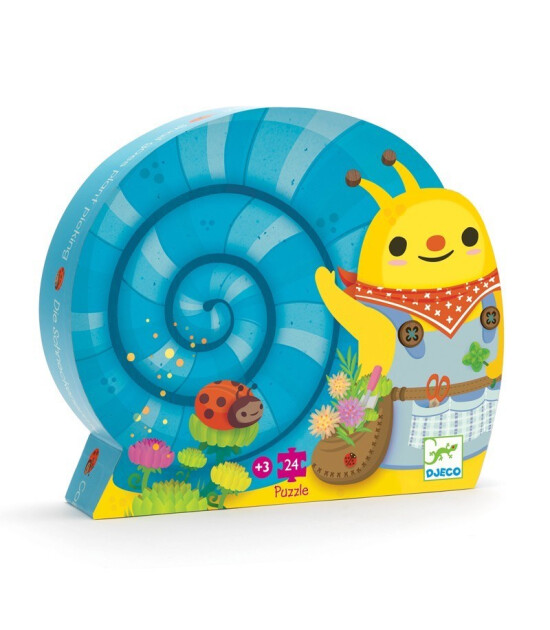 Djeco Puzzle // Snail Goes Plant Picking (24 Parça)