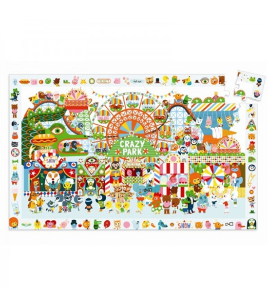 Djeco Observation Puzzle // Crazy Park (35 Parça)